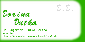 dorina dutka business card